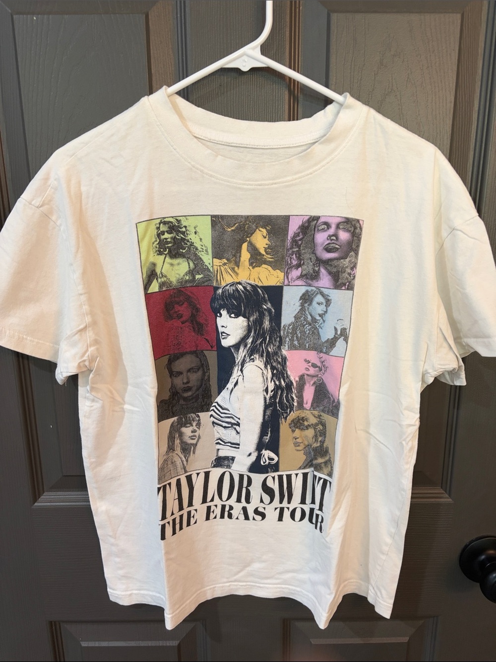 Taylor Swift White Multi-Color Eras Tour Collage Tee